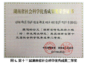 文本框:  图5. 第十三届湖南省社会科学优秀成果二等奖